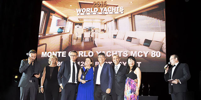 MCY 80 wins  "Best Layout"MCY 80 at the World Yacht Trophies in Cannes
