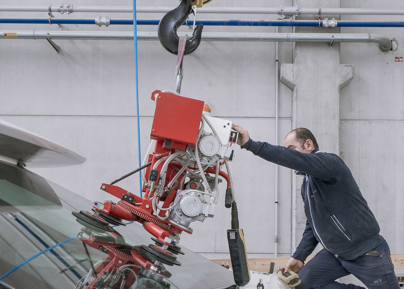 Double-glazed windows and windscreens installation.