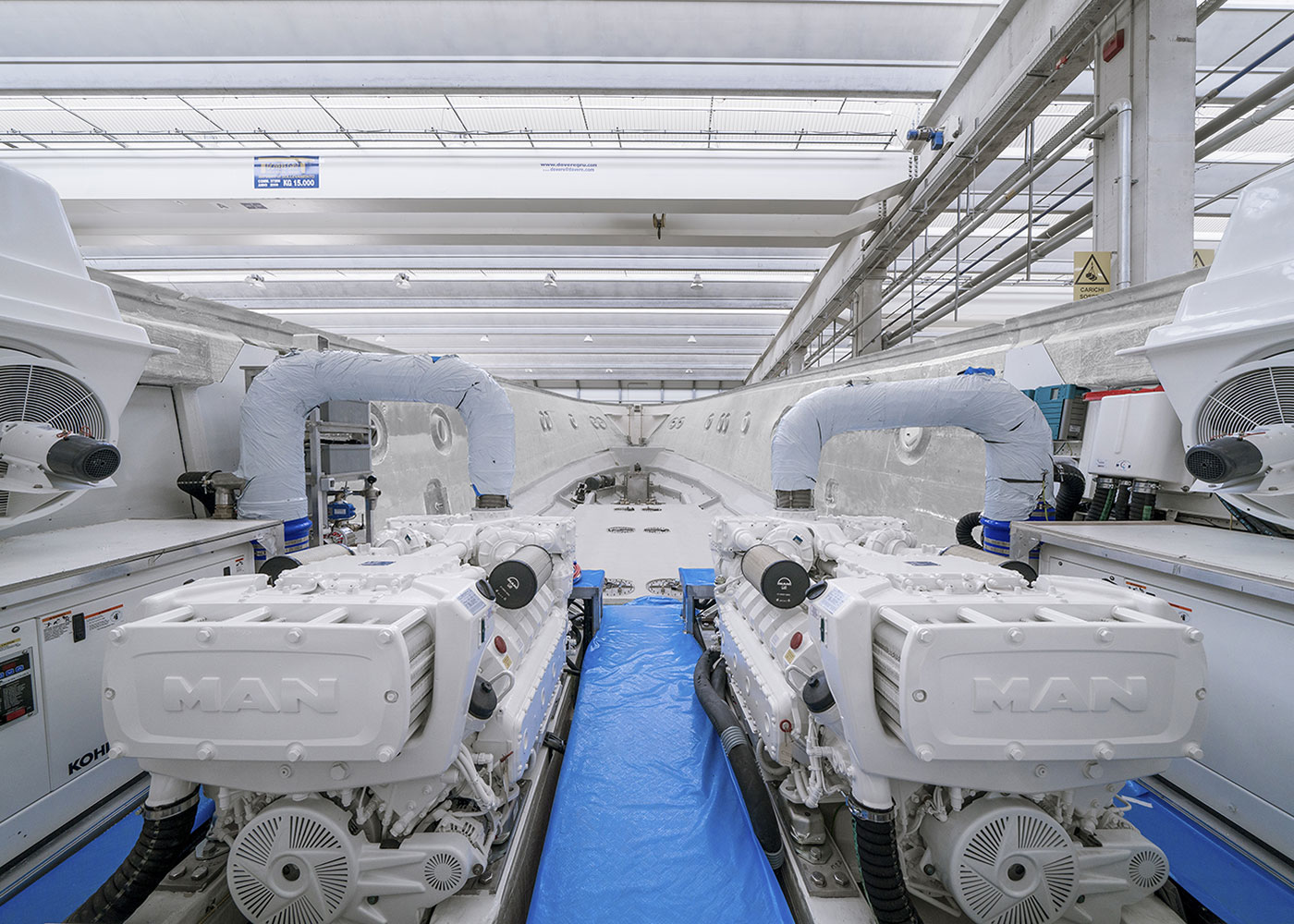 The systems strictly linked to the hull are installed during this phase.