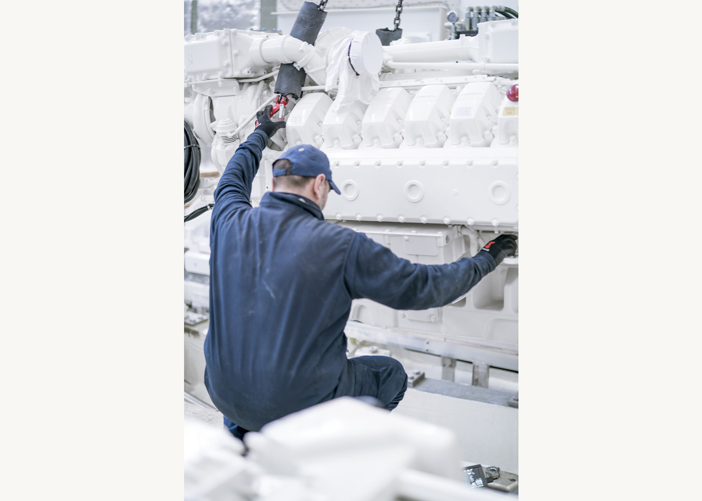 Engine installation.