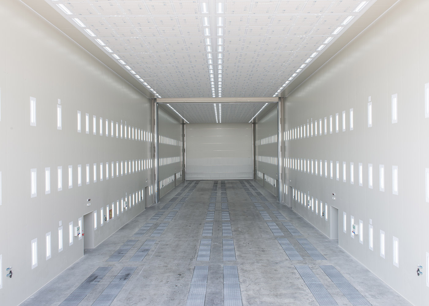 The state-of-the-art painting facility doubles as an oven running high temperature.