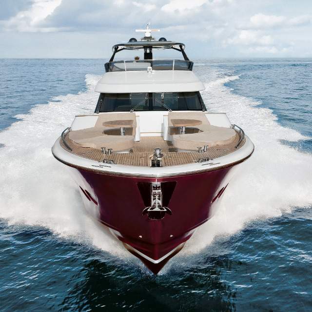 The MCY 76, first model  of the new brand,  is unveiled in Venice